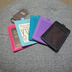 Colorful ID Keychain Wallet Set